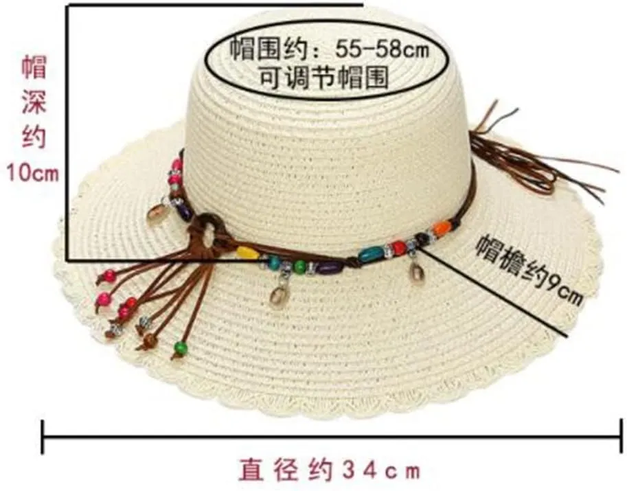 JSEIAJB Fisherman Hat Sunscreen Hat Sun Hat Korean Version Adjustable Travel Wide Brim Beach Hat(Black)