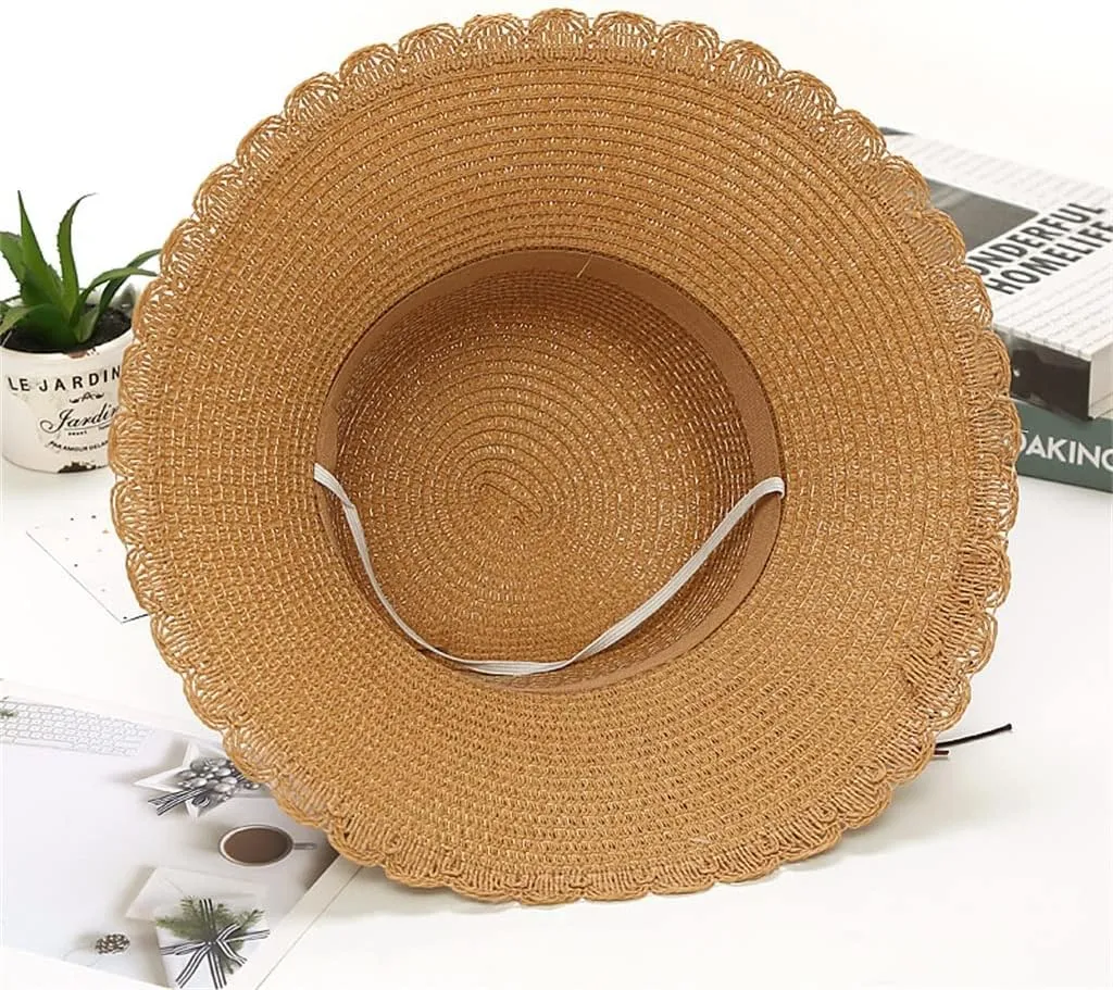 JSEIAJB Fisherman Hat Sunscreen Hat Sun Hat Korean Version Adjustable Travel Wide Brim Beach Hat(Black)