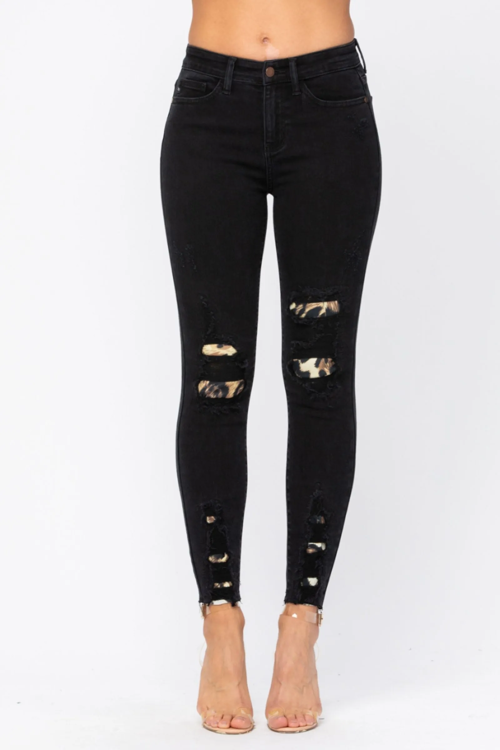 Judy Blue Distressed Leopard No