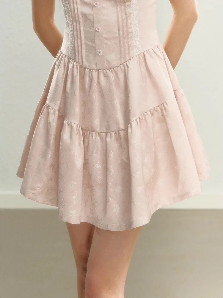 Lace Tiered Camisole Feminine Tight Dress