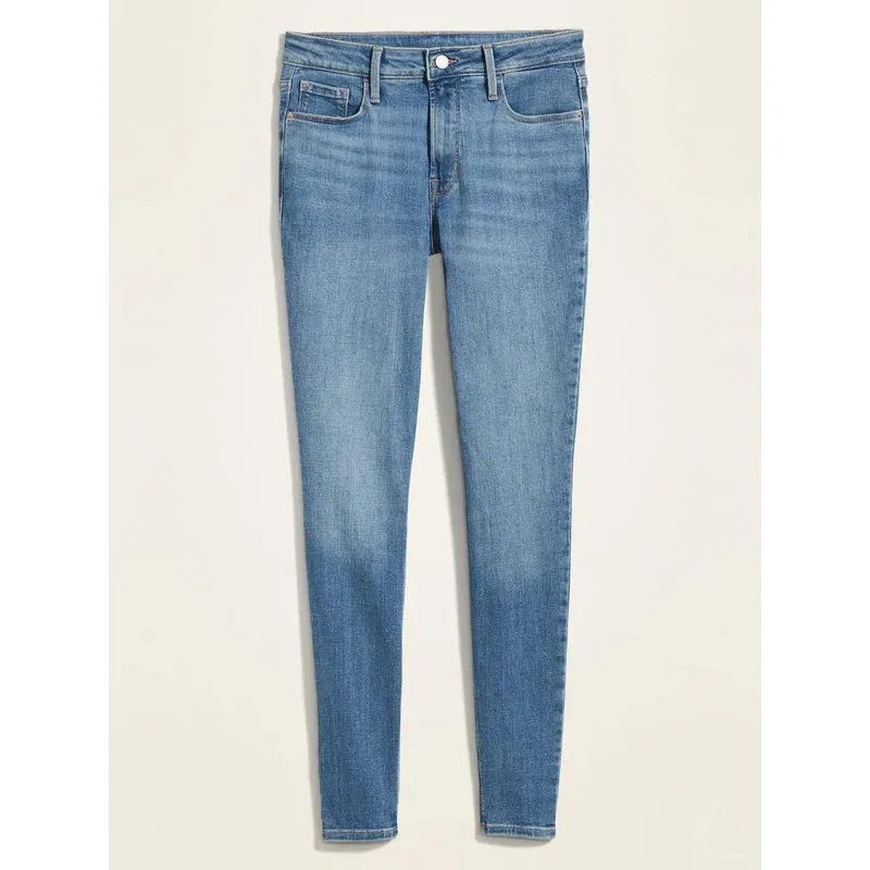 Ladies High Rise Super Skinny Super Stretchy Strong Denim Jeans | Plain | "Samina"