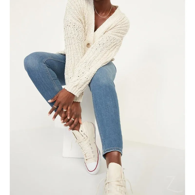 Ladies High Rise Super Skinny Super Stretchy Strong Denim Jeans | Plain | "Samina"