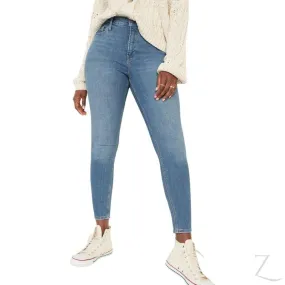 Ladies High Rise Super Skinny Super Stretchy Strong Denim Jeans | Plain | "Samina"