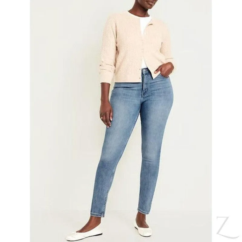 Ladies High Rise Super Skinny Super Stretchy Strong Denim Jeans | Plain | "Samina"