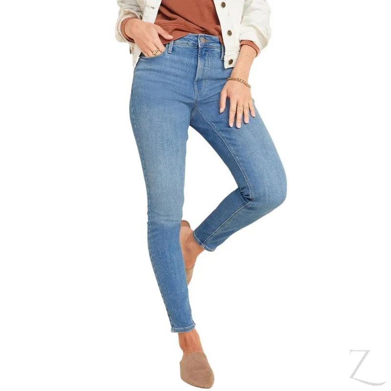 Ladies High Rise Super Skinny Super Stretchy Strong Denim Jeans | Plain | "Samina"
