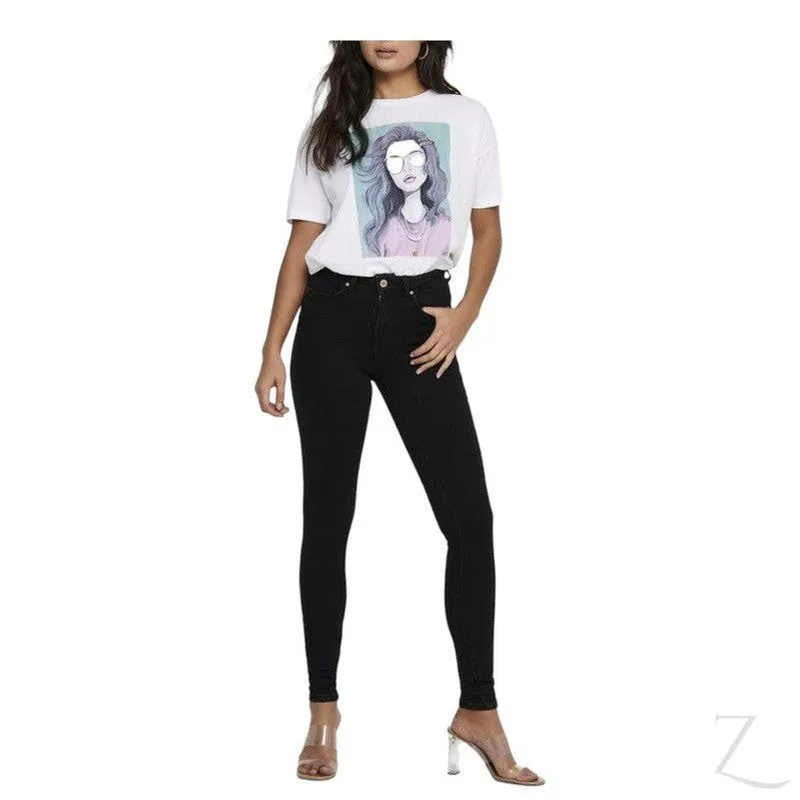 Ladies Super Stretchy Super Skinny Push Up Denim Jeans | Plain | "Phela"