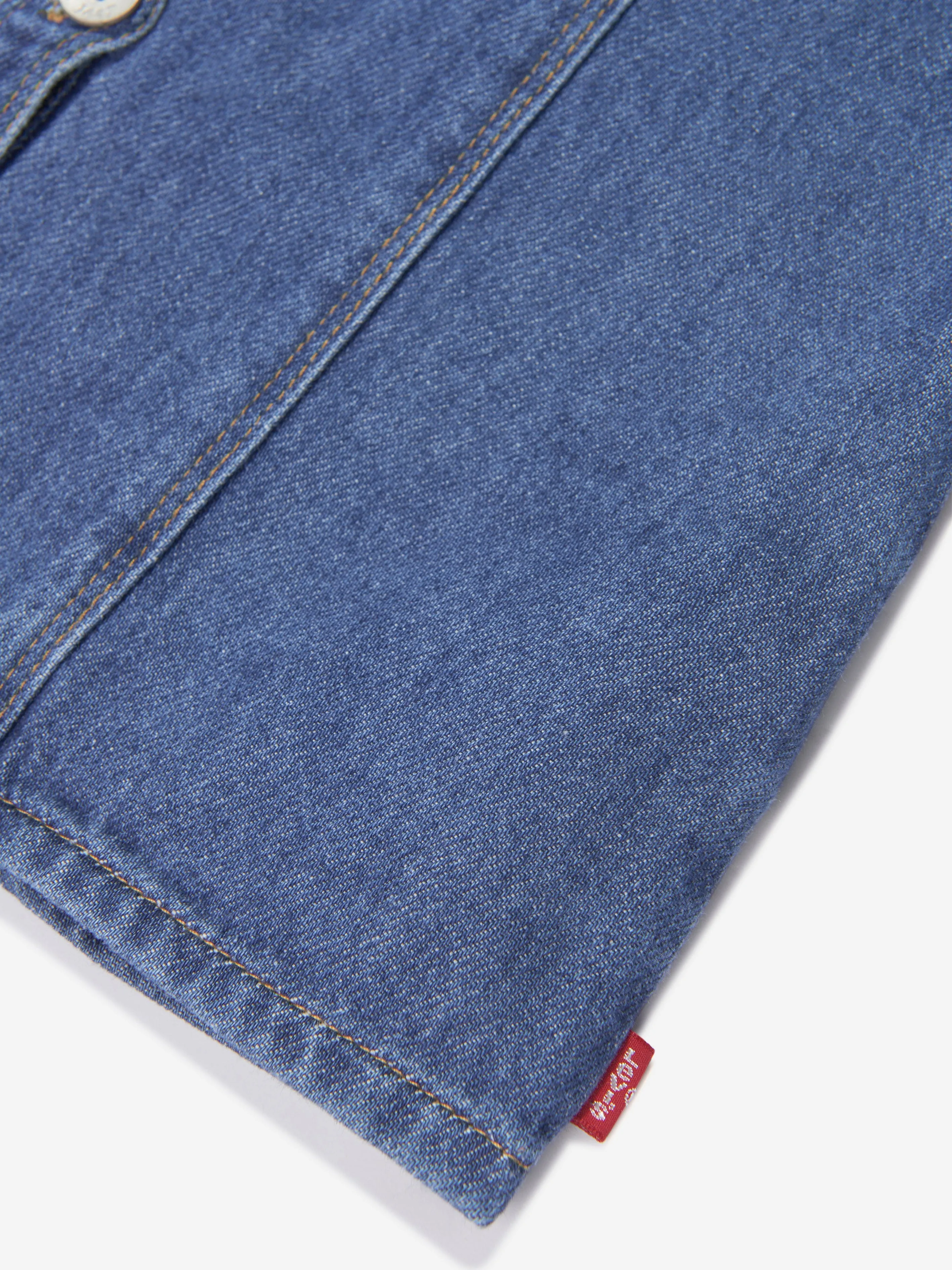 Levi's Wear Girls Button Front Denim Dress in Blue