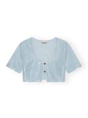 Light Sequin Blouse / Ice Water