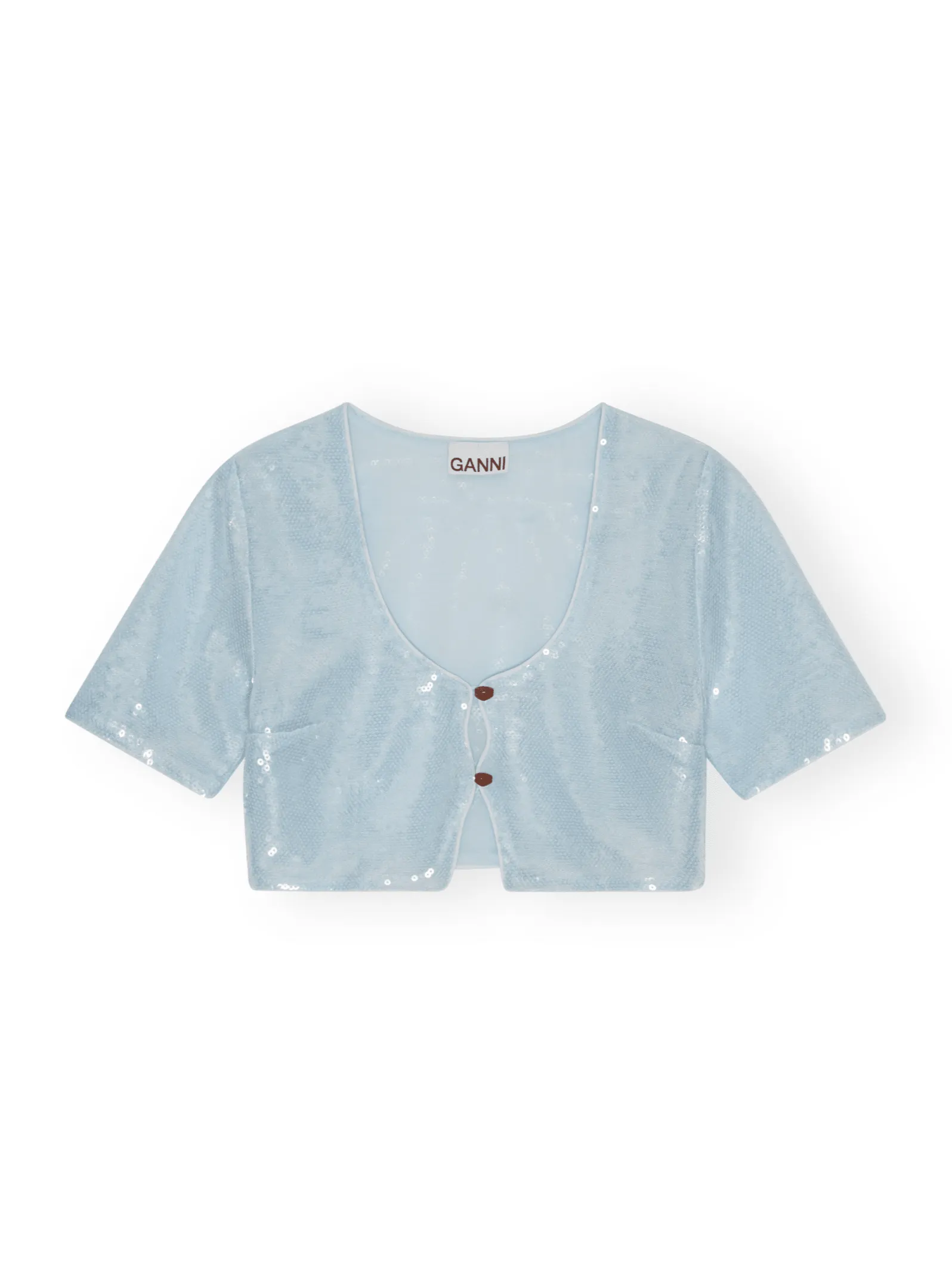 Light Sequin Blouse / Ice Water