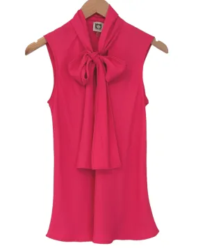 Light Summer Hibiscus Sleeveless Sash Blouse