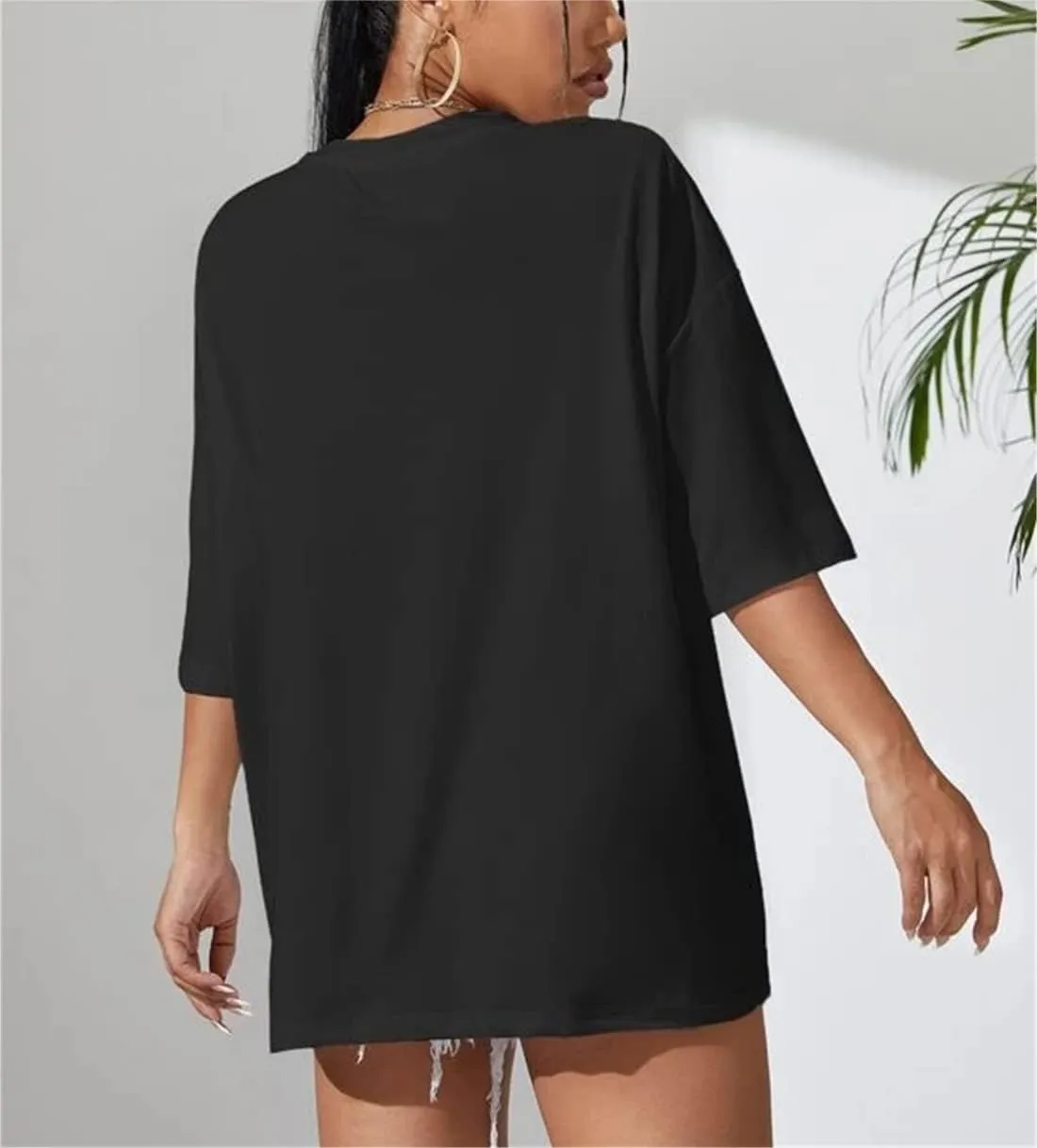 LOFAAC Women Cute Floral Print Drop Shoulder Oversized T-Shirt Casual Preppy Short Sleeve Crewneck Loose Tee Top 90s