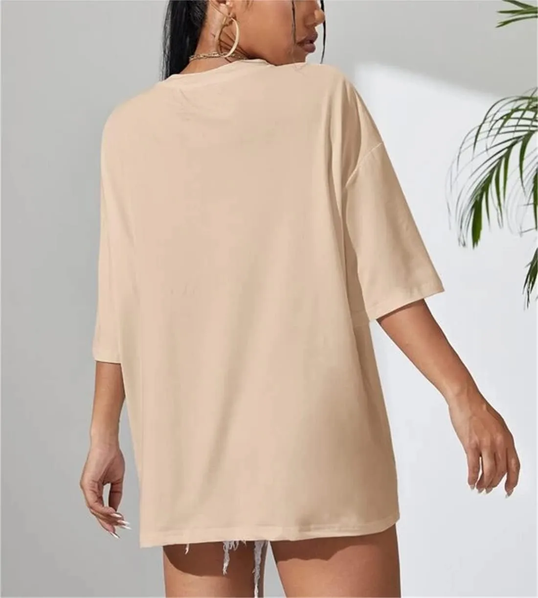 LOFAAC Women Cute Floral Print Drop Shoulder Oversized T-Shirt Casual Preppy Short Sleeve Crewneck Loose Tee Top 90s
