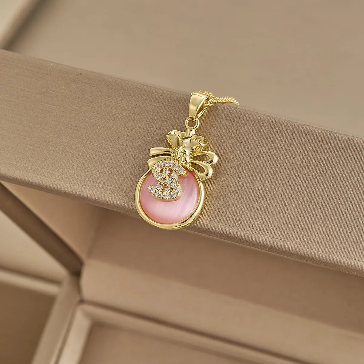 Lucky Bag Necklace for Women Fu Money Bag Pendant 18K Gold Plated Brass Lucky Charms Jewelry Minimalist Collar Chain Gifts