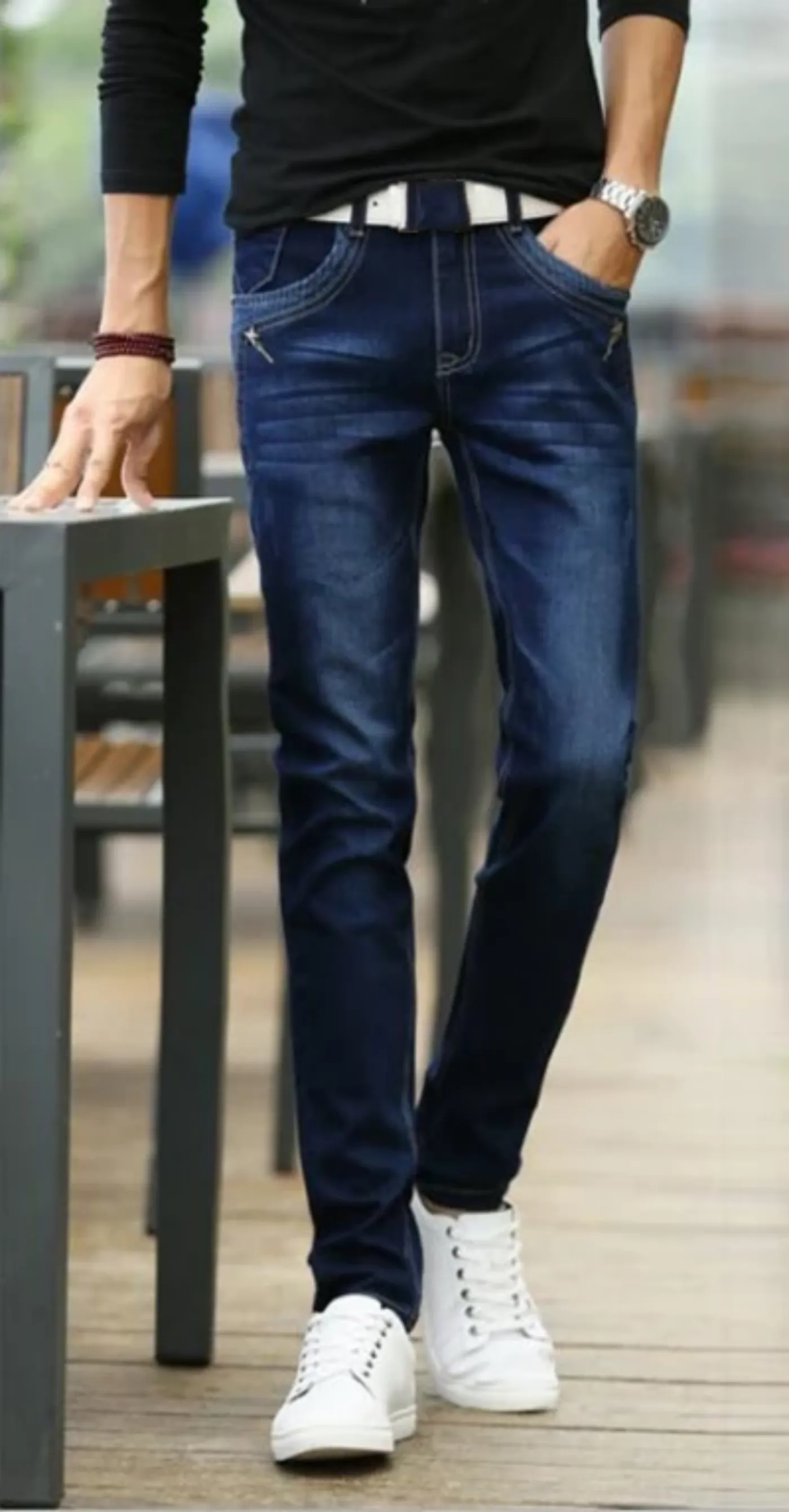 Men's Casual Stretchy Skinny Jeans