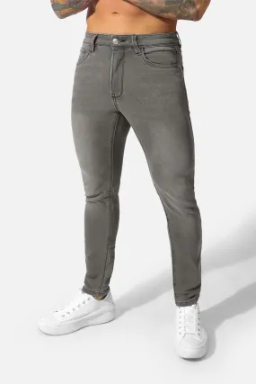 Men's Premium Fitted Stretchy Jeans - Faded Gray