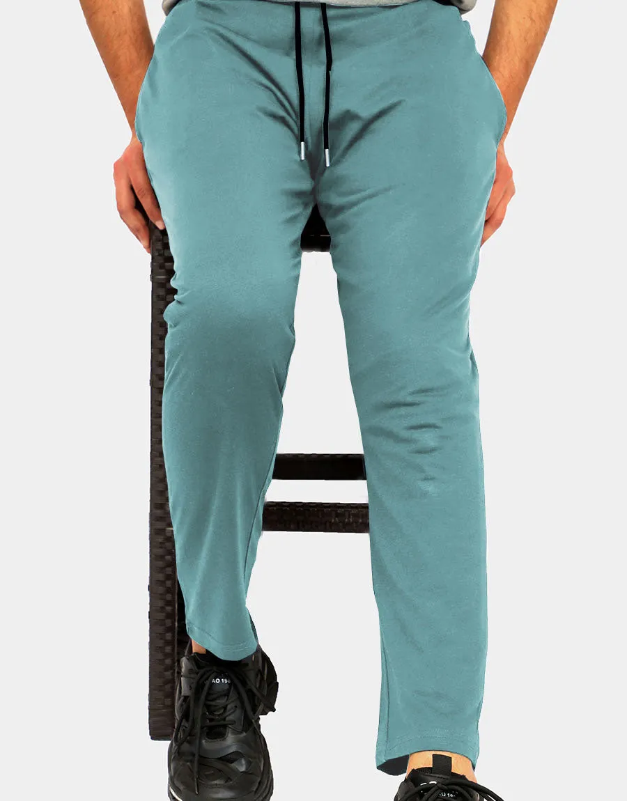 Men's Summer Soft Plain Jersey Trouser-Zinc