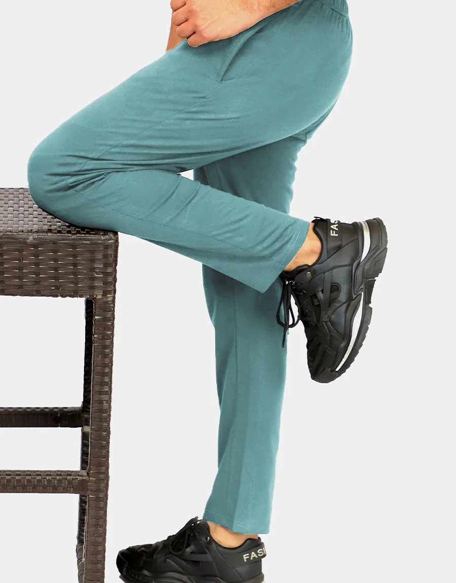 Men's Summer Soft Plain Jersey Trouser-Zinc