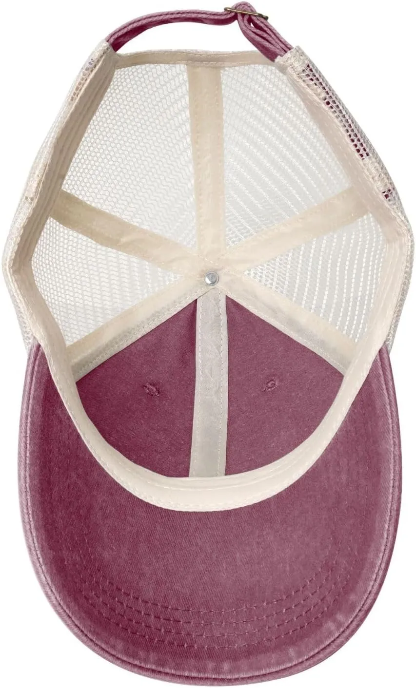 Mesh Style Flag of Wyoming Baseball Cap Women Men Mesh-Back Hat Retro Trucker Hats Sun Hat