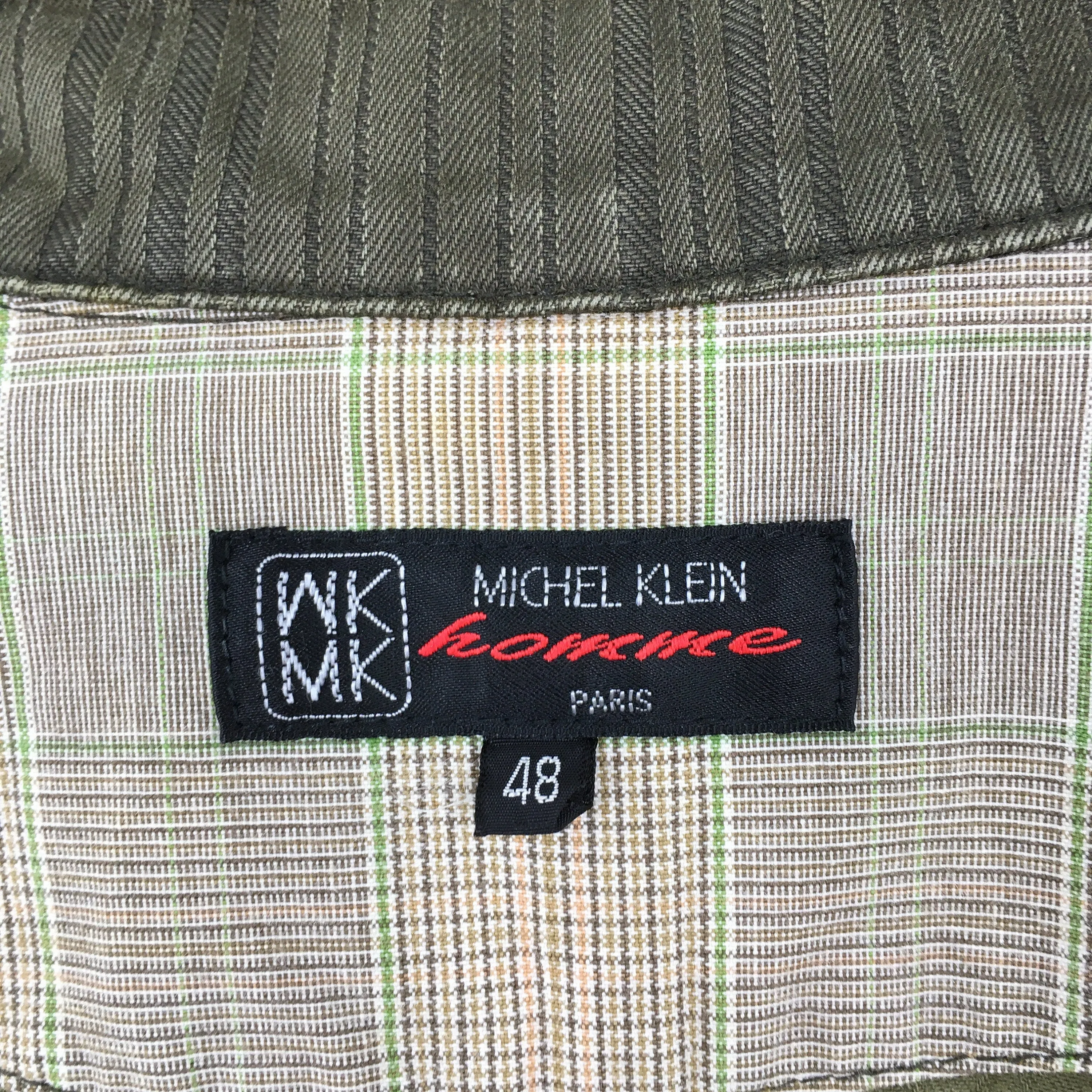 Michel Klein Olive Green Jeans Jacket Labour Medium