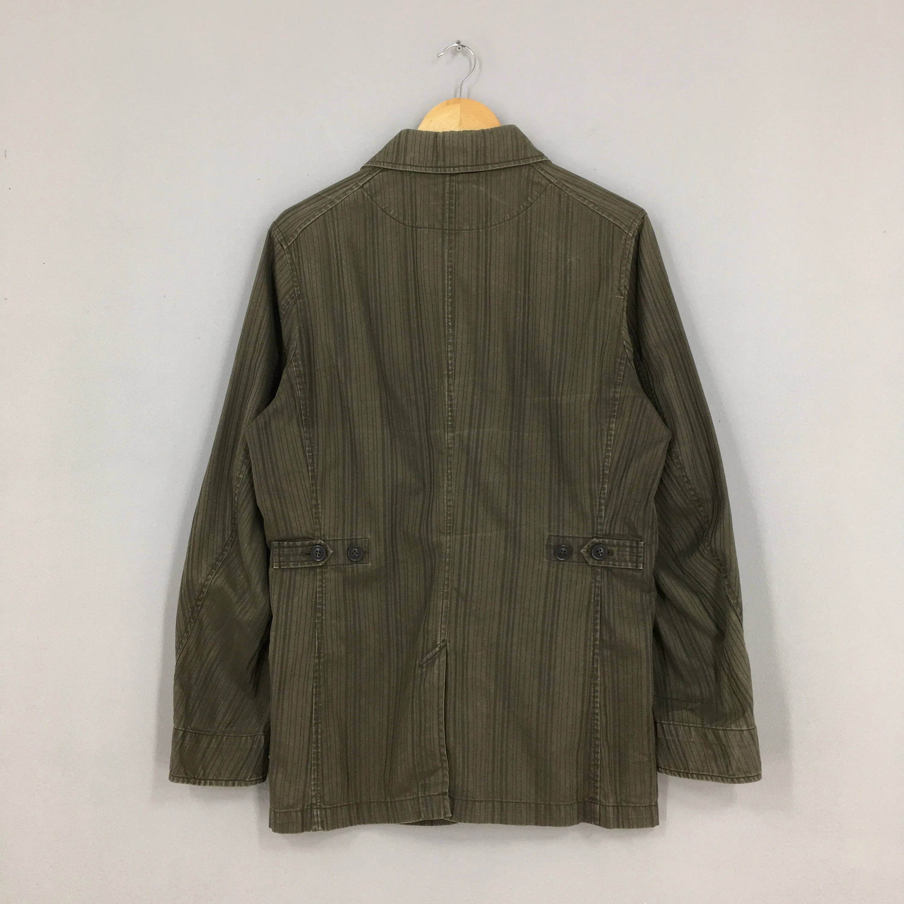 Michel Klein Olive Green Jeans Jacket Labour Medium