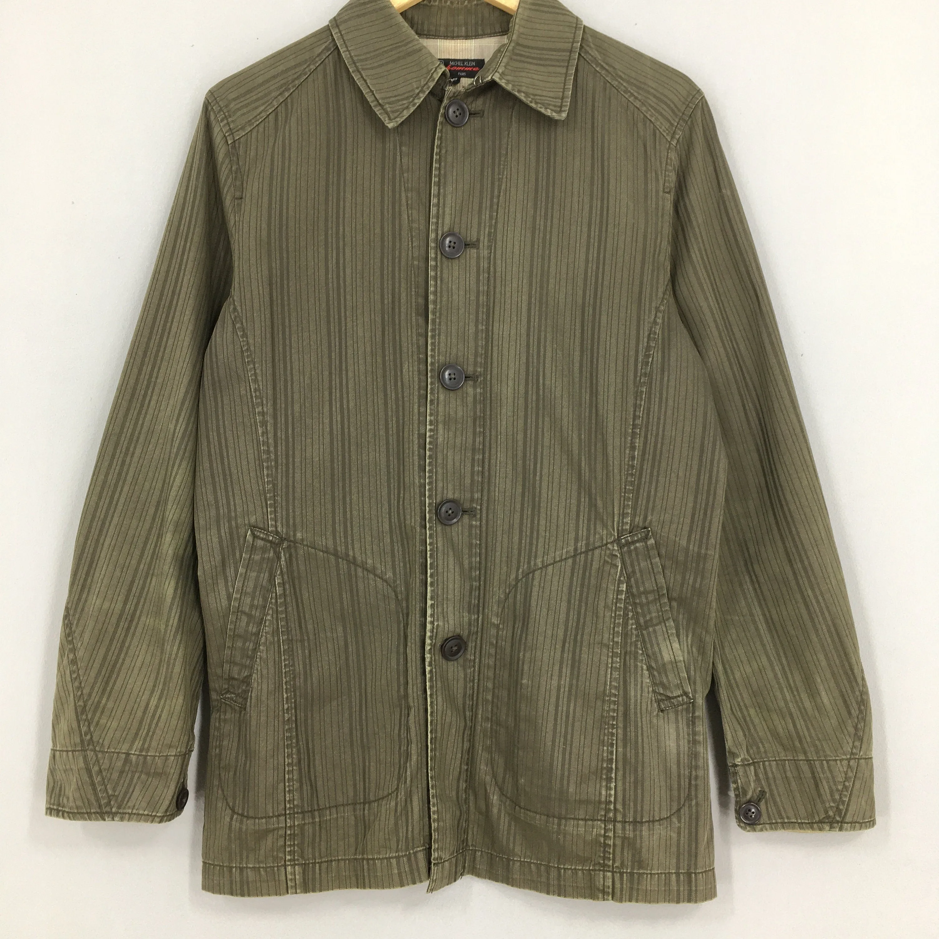 Michel Klein Olive Green Jeans Jacket Labour Medium