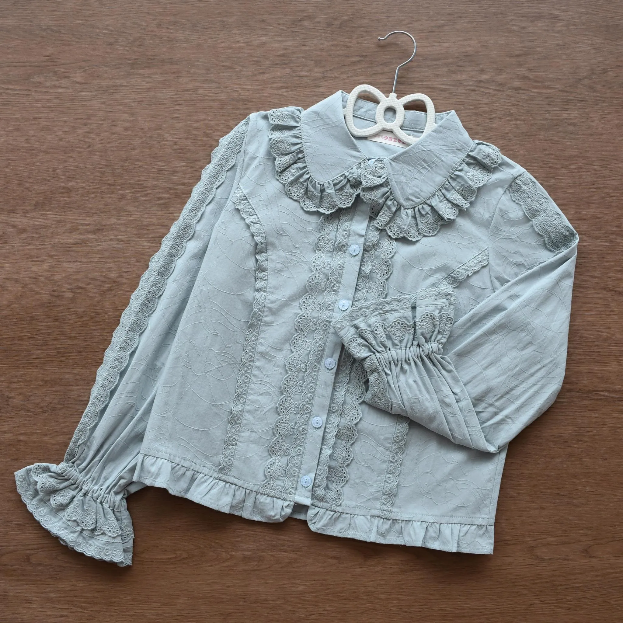 MIST~Lily~Kawaii Lolita Blouse Soft Girl Bubble Puff Sleeve