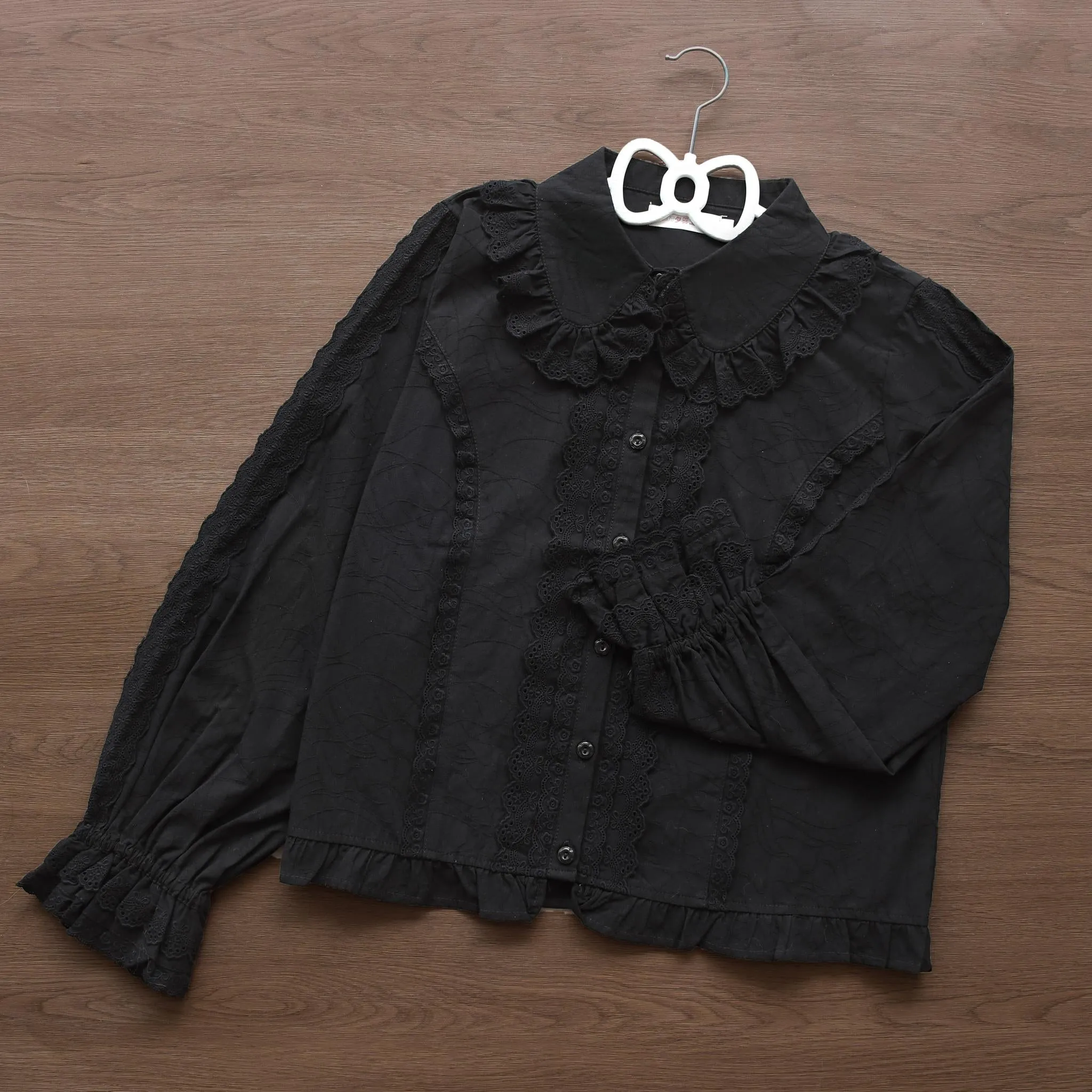 MIST~Lily~Kawaii Lolita Blouse Soft Girl Bubble Puff Sleeve