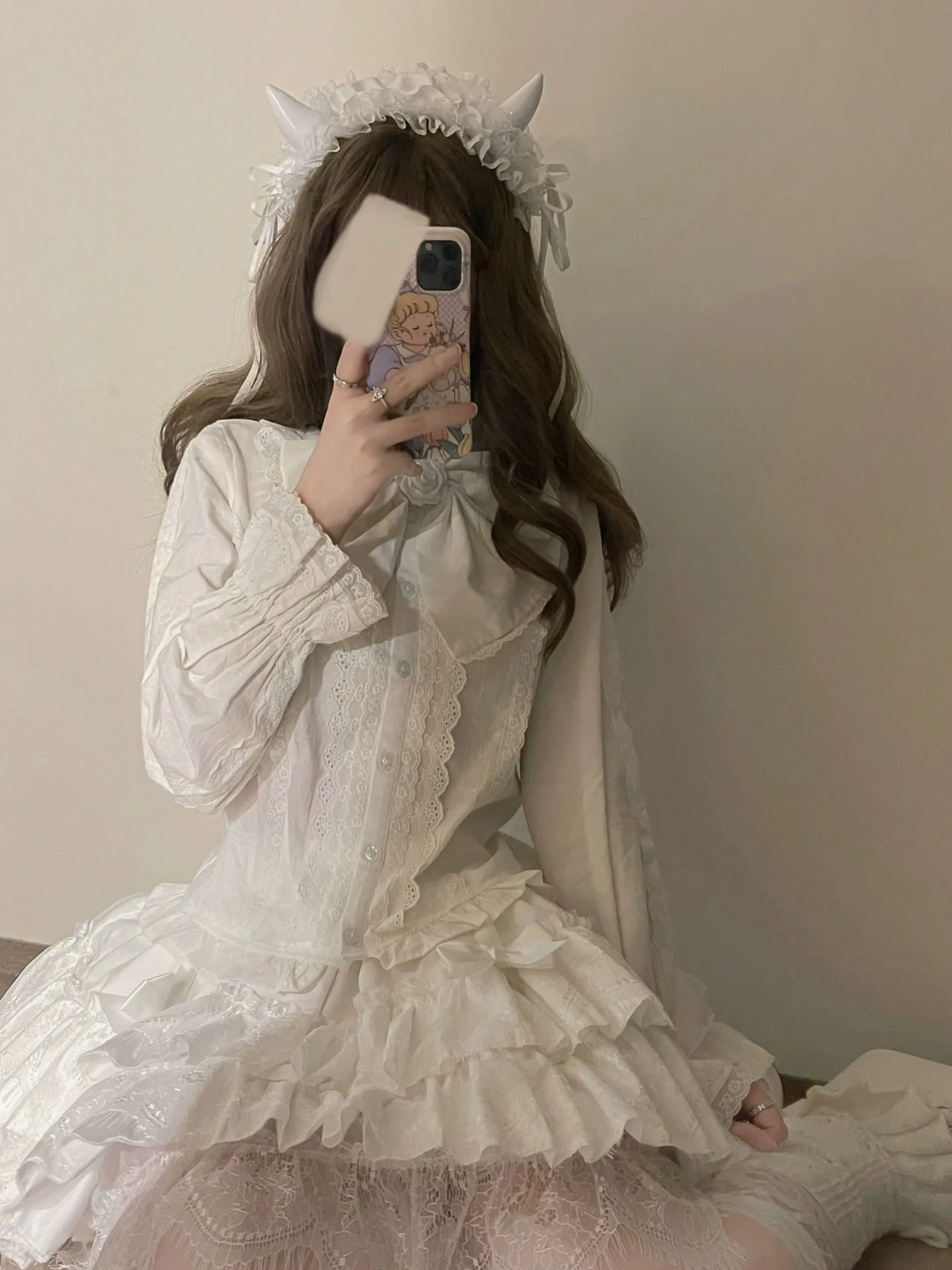 MIST~Lily~Kawaii Lolita Blouse Soft Girl Bubble Puff Sleeve