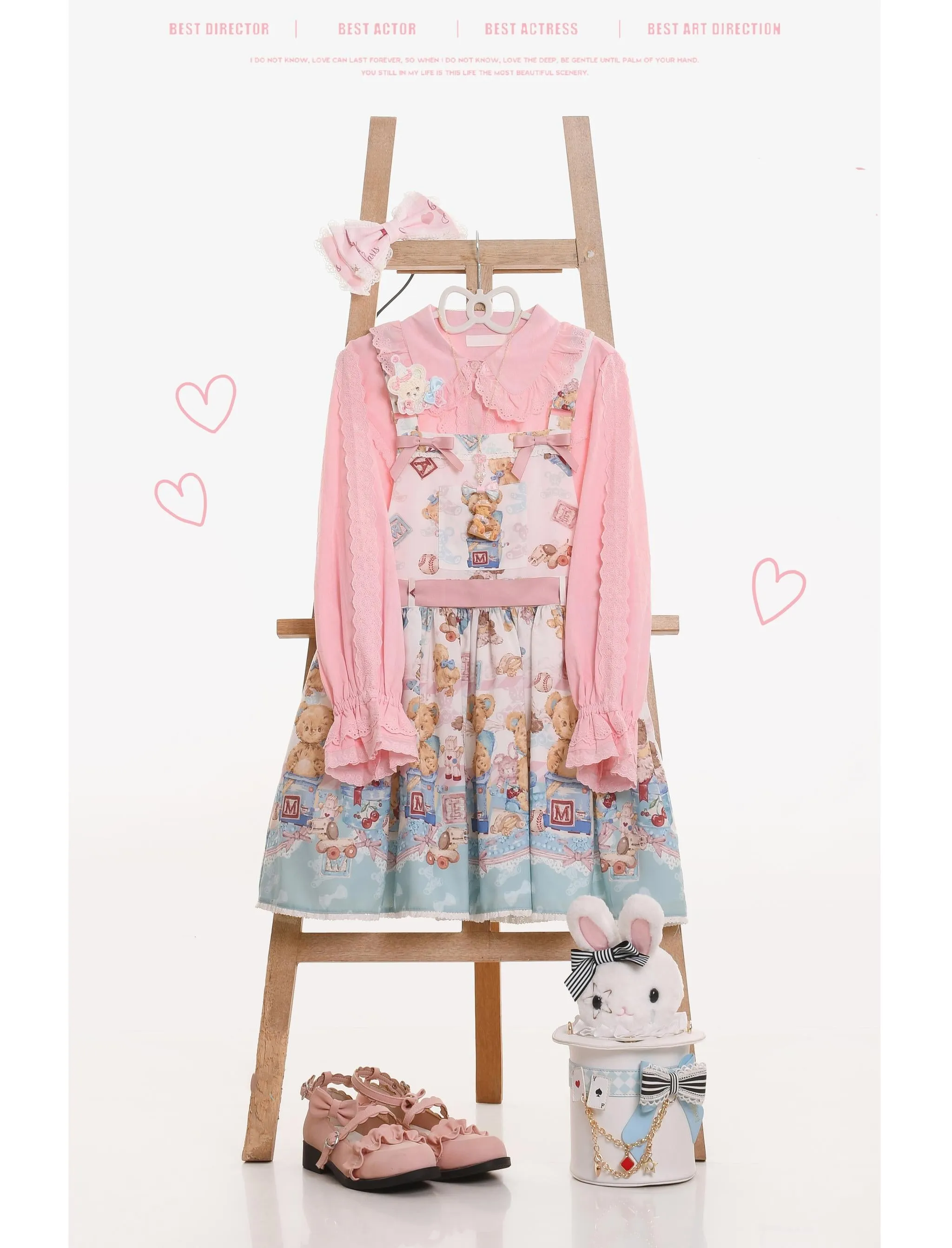 MIST~Lily~Kawaii Lolita Blouse Soft Girl Bubble Puff Sleeve