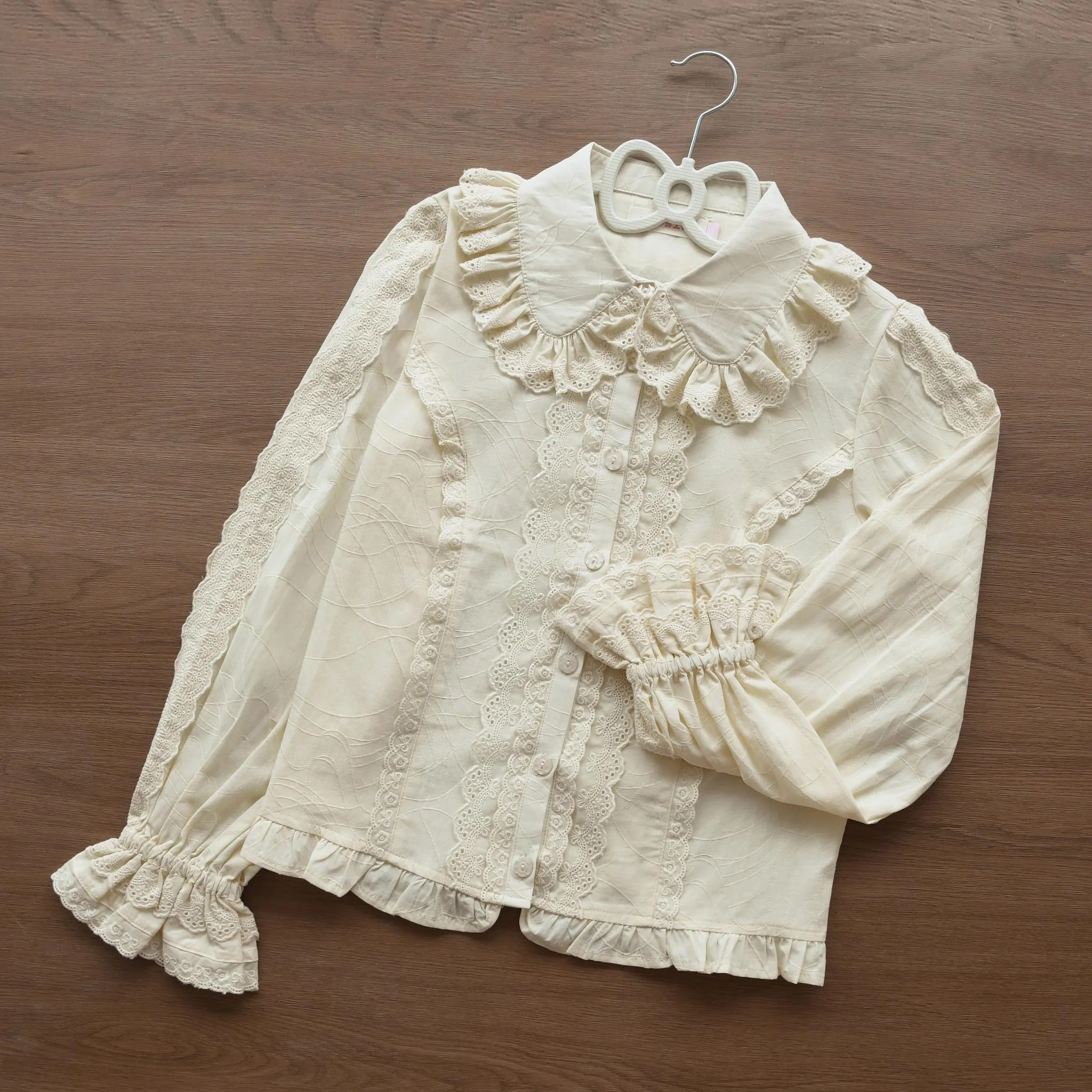 MIST~Lily~Kawaii Lolita Blouse Soft Girl Bubble Puff Sleeve