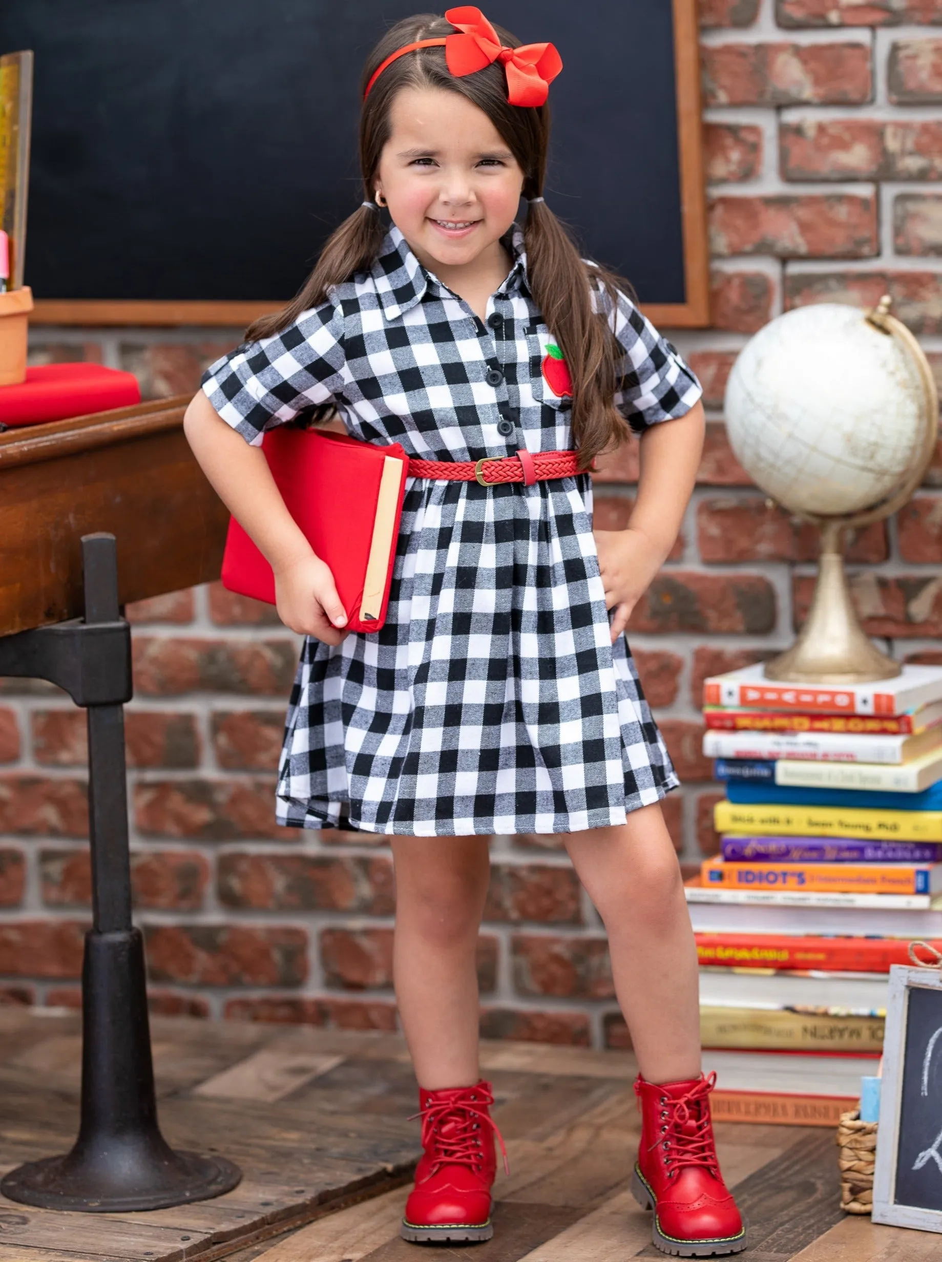 Off To School Preppy Chic Plaid Dress