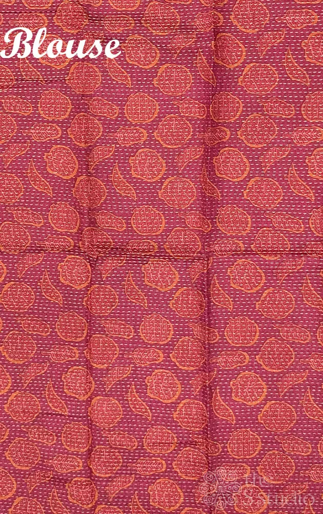 Orange and red chiffon saree