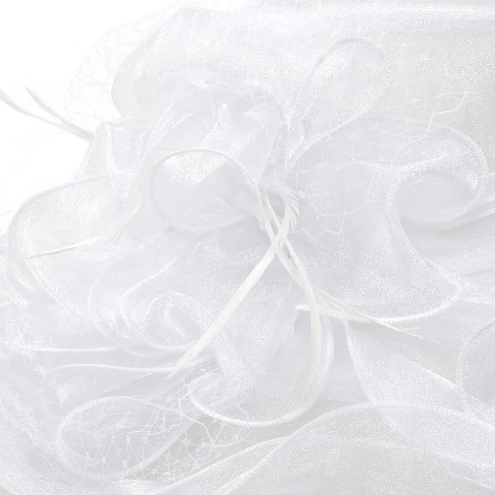 Original One Women's Organza Feather/Veil Tea Party Occasion Derby Event Church Dress Sun Hat