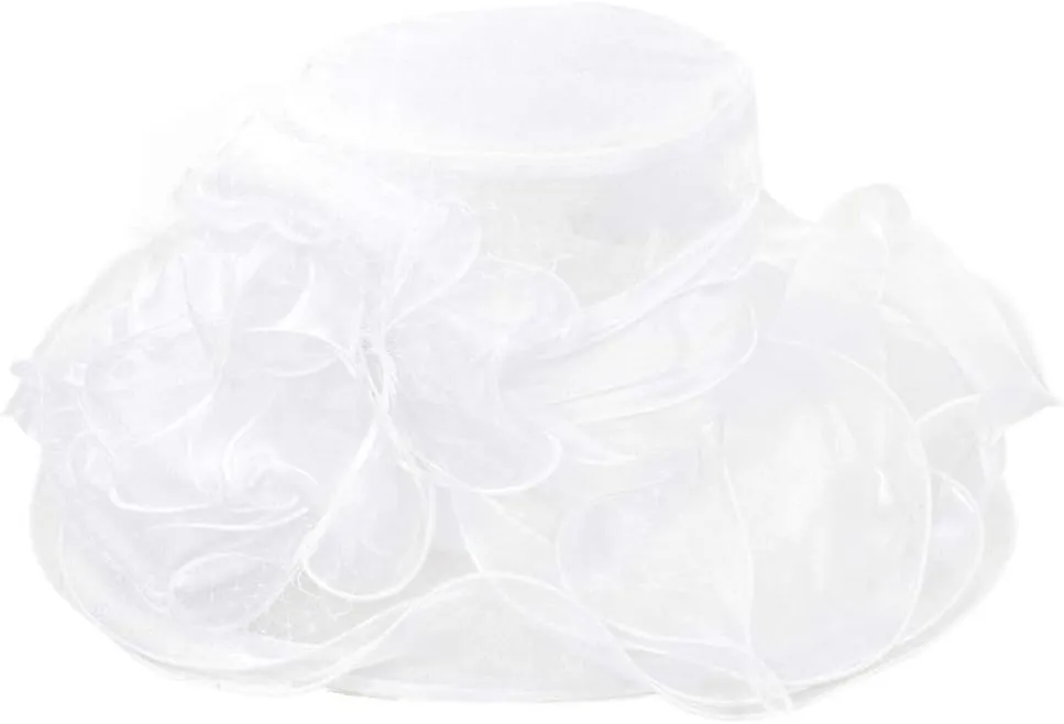 Original One Women's Organza Feather/Veil Tea Party Occasion Derby Event Church Dress Sun Hat