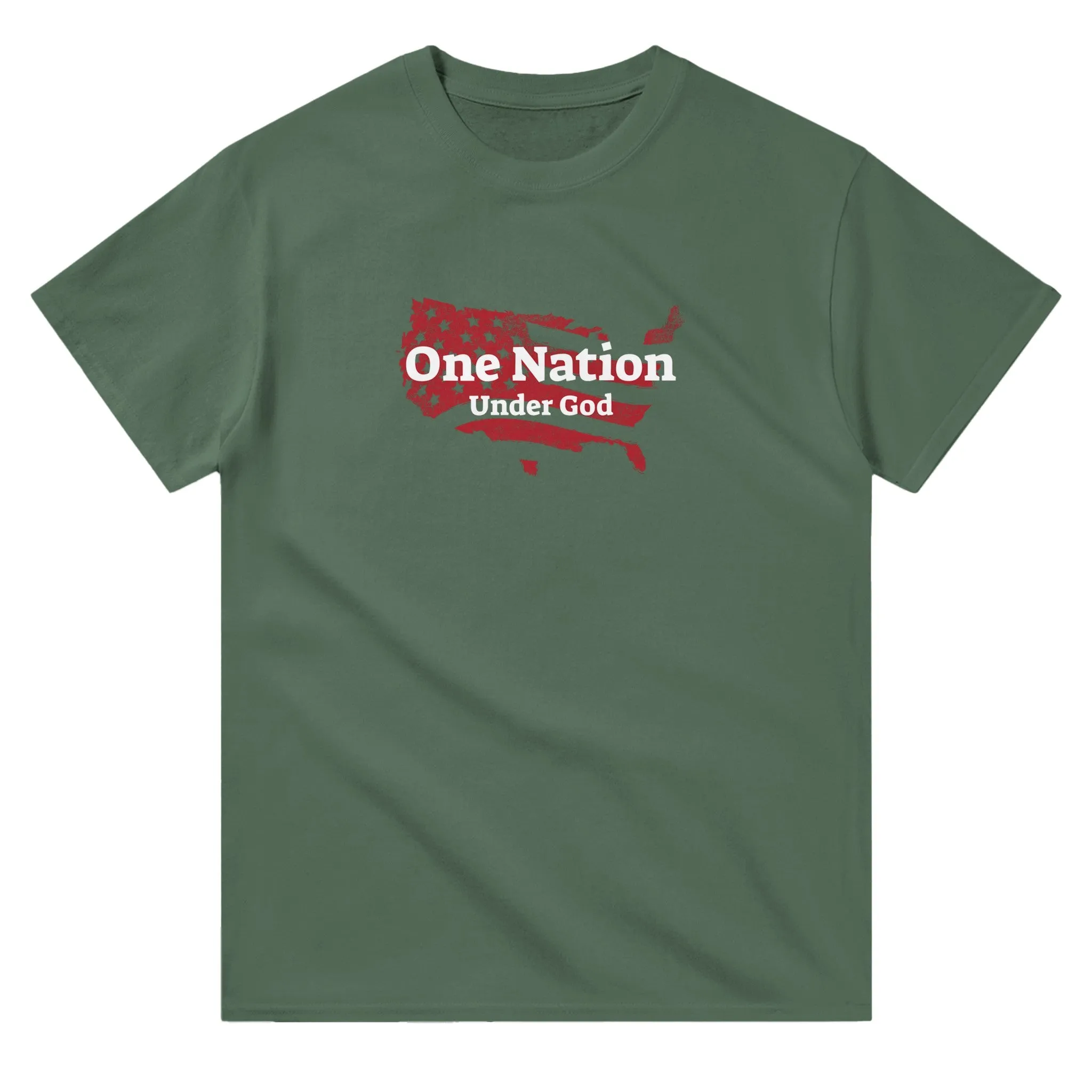 Patriotic USA Shirt – One Nation Under God Graphic Tee