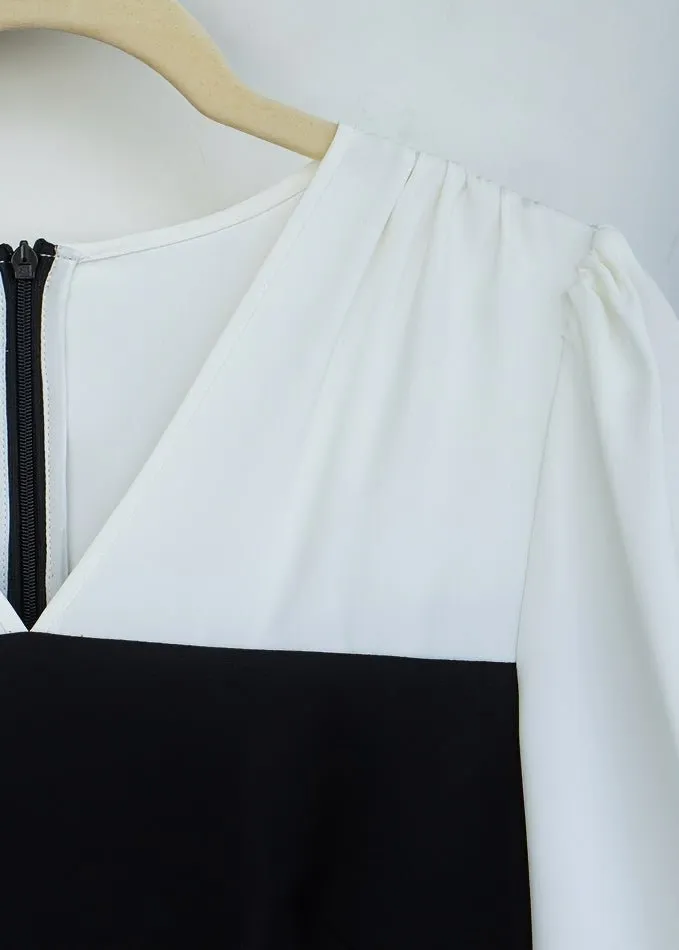 PUFF SLEEVE SWITCHED DRESS