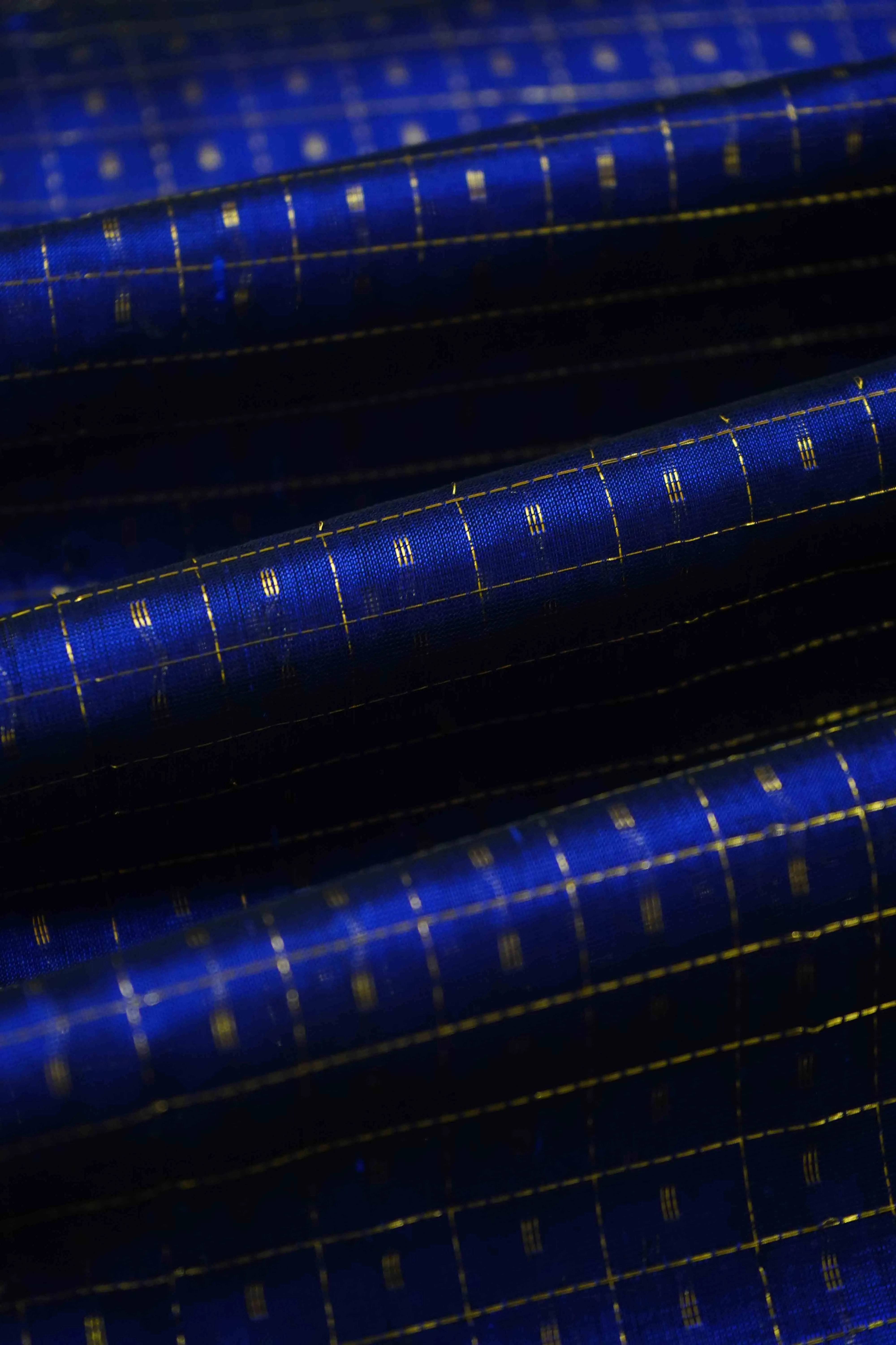 PURE KANCHI SILK COTTON- BLUEBERRY WITH LIGHT PLUM