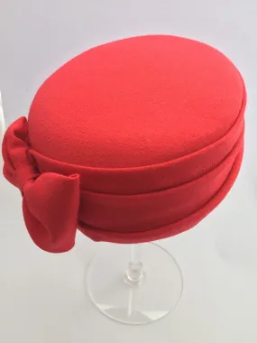 Red wool pill box
