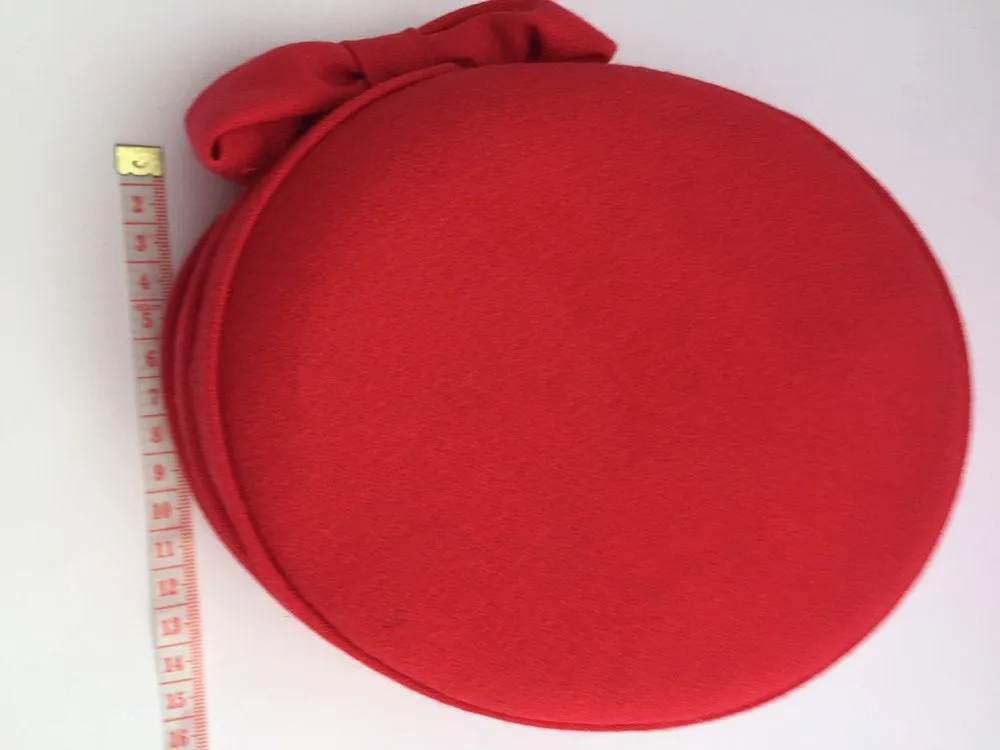 Red wool pill box