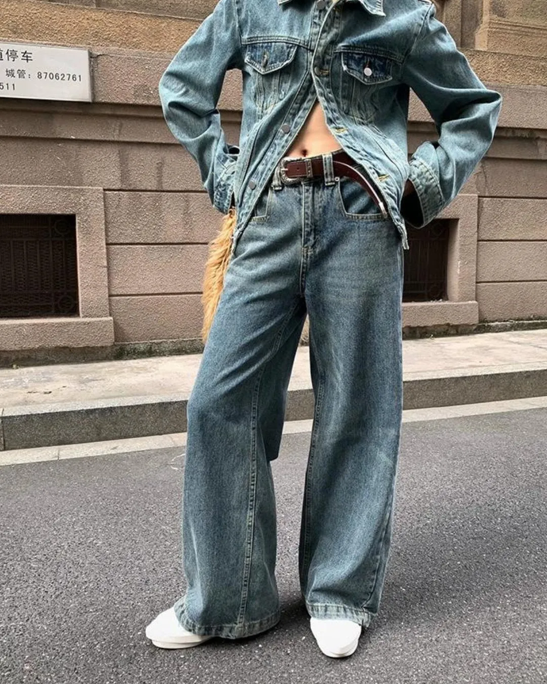 Retro Denim Jacket＆Denim Pants HOZ0008