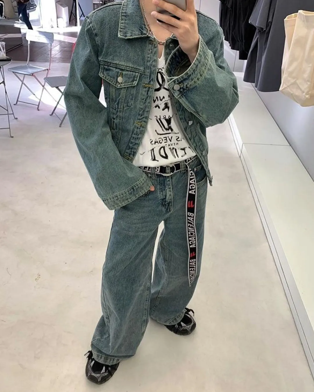 Retro Denim Jacket＆Denim Pants HOZ0008