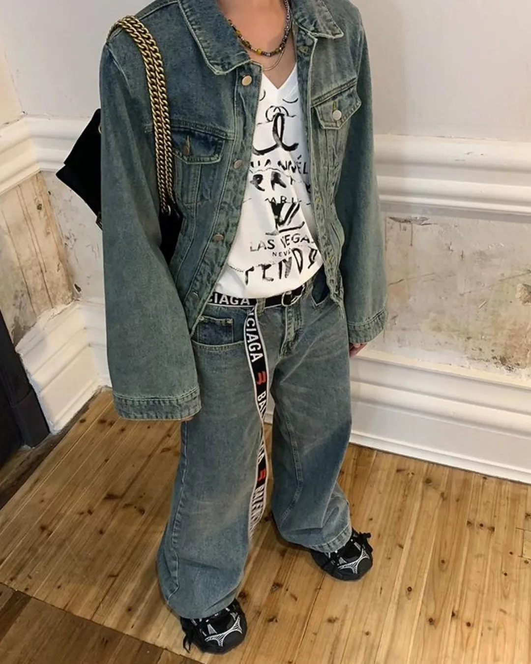 Retro Denim Jacket＆Denim Pants HOZ0008