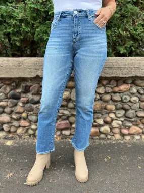 Risen Mid Rise Cropped Flare Jeans