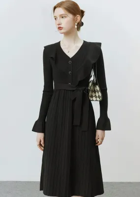 RUFFLE DRAPED DRESS