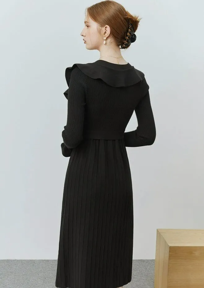 RUFFLE DRAPED DRESS