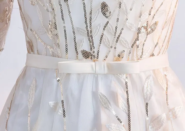 SEQUIN LEAF DRESS