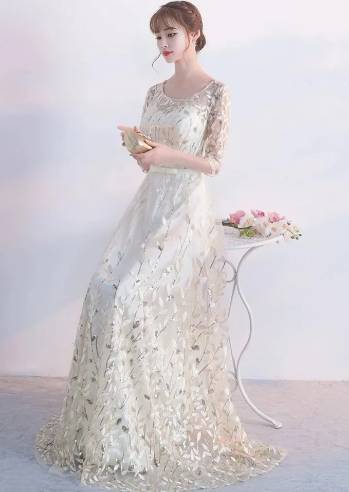 SEQUIN LEAF DRESS