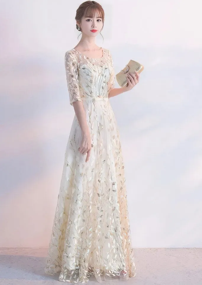 SEQUIN LEAF DRESS