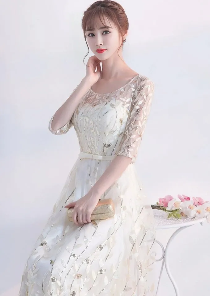 SEQUIN LEAF DRESS