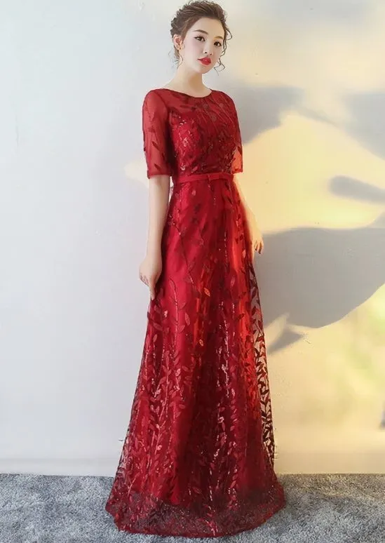 SEQUIN LEAF DRESS